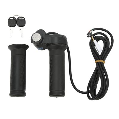 Poignée Accélérateur Tournante pour Vélos Électriques Trottinettes 5 Fils Poignées de Contrôle de Vitesse Modifiées pour Vélo avec Clés pour 22,5 mm