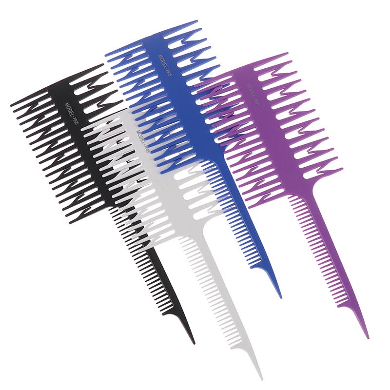 Fishbone Art Highlighting Comb Three-Sided Pointed Tooth Hair Dye Brush Comb
