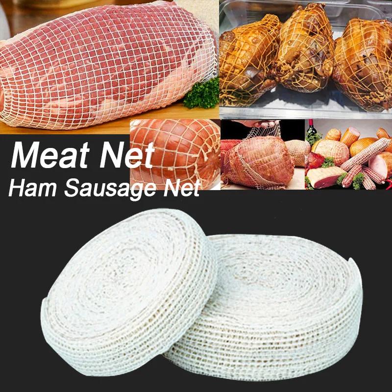 1PC 3/5m Pig elbow net Hot Dog Intestine Packaging Network Elastic ham sausage mesh Meat web roll Kitchen supplies
