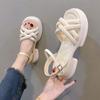 Fashion Summer New Sandals Women's Fashion Platform Cross-toe Sandals Comfortable Muffin Casual Women's Shoes Luxury Sandals Heels Women