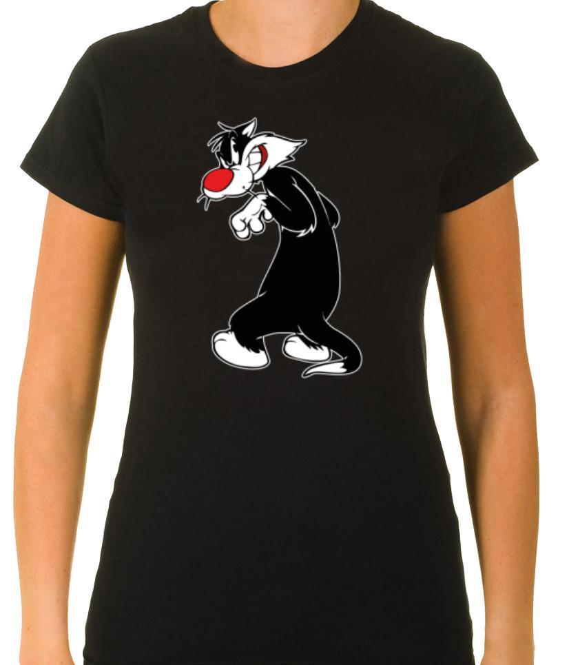 

Sylvester The Cat-4 Women 3/4 Short Sleeve T-Shirt L809 4XL
