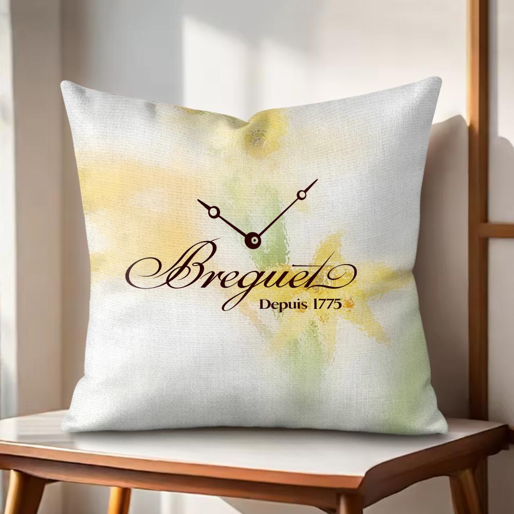 Luxury BBreguet Cushion Cover Natural Linen Organic Fabric DoubleSided Printing Couch Pillow Covers Home Decor