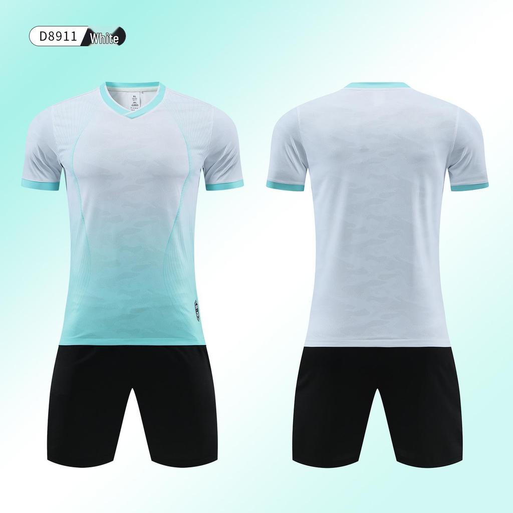 Children's and Men's Football Team Kit - Short Sleeve Sports Jersey and Training Set