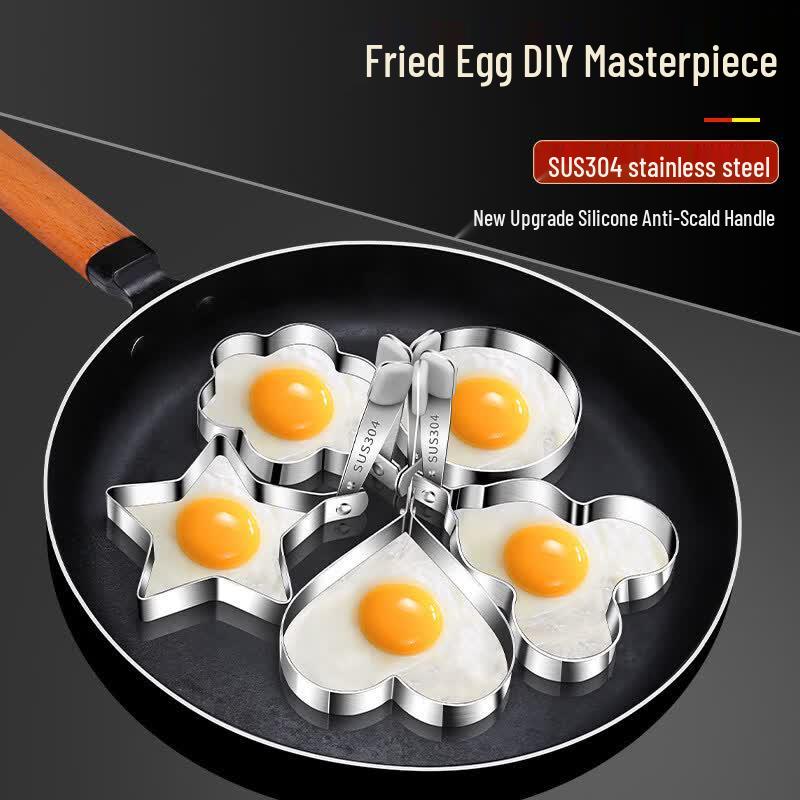 Jing Zhou Yuan 304 Stainless Steel Non-stick Heart Egg & Patty Mold