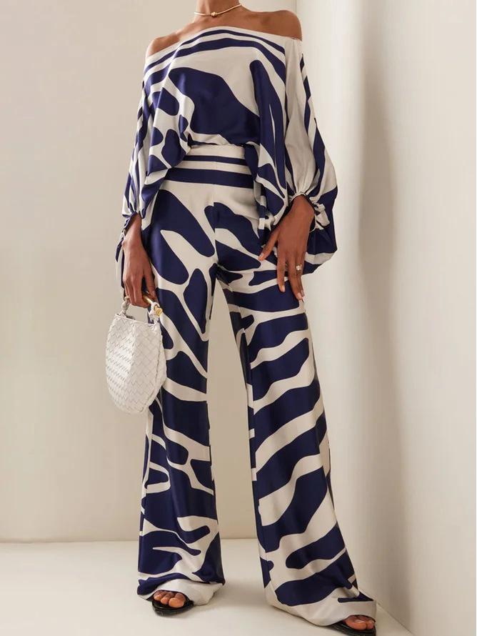 2024 Summer Women's Wide-Leg Long Pants Set - Slimming Casual Two-Piece Outfit