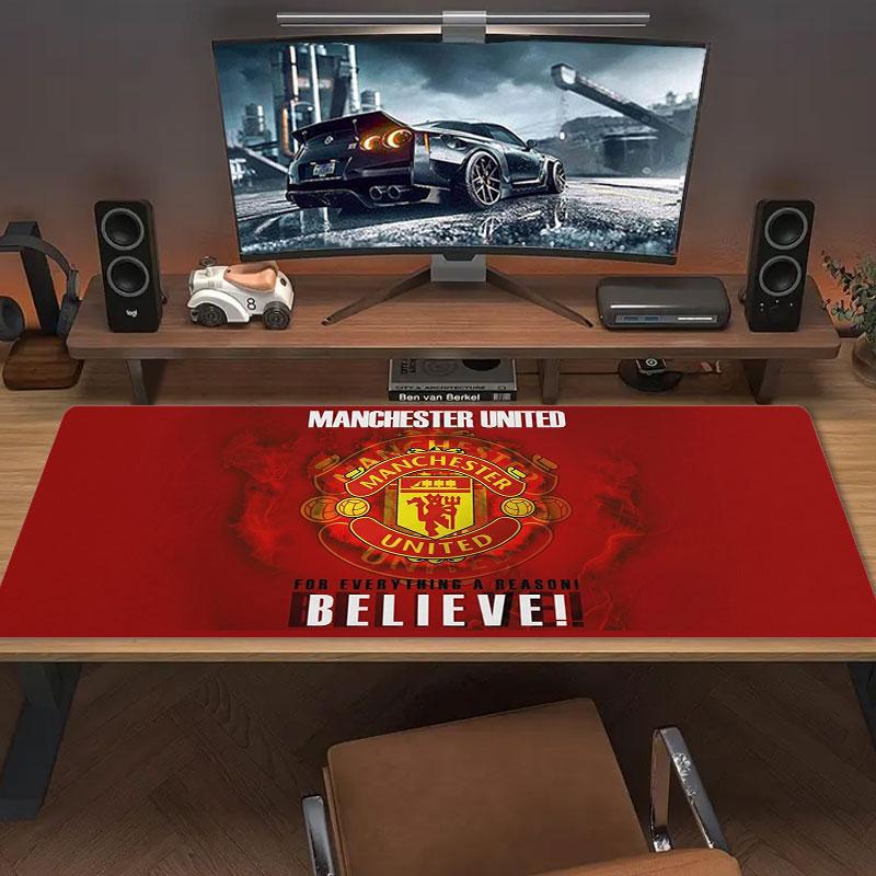 Manchester United F Large Size Mouse Pad Large Gaming Table Cushion Non-slip Laptop Tablet Big Mousepad XXL Mat Mini PC Playmat With Lock Edge