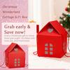 Vánoční zázračná chaloupka Dárková krabička Opakovaně použitelný obal s motivem svátečního domu Dekorativní krabička na památku Zimní domácí dekorace