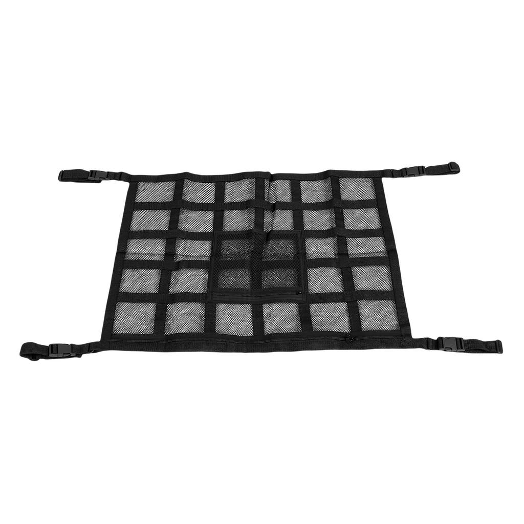 Car Ceiling Cargo Net Pocket Double Layer Breathable Vehicle Roof Storage Mesh Organizer for Road Trip
