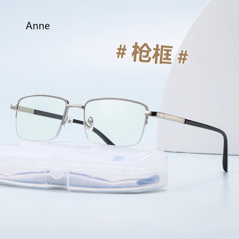 Design Reading Glasses Men and Women Full-frame Alloy Clear HD Lenses Presbyopia Eyeglasses Impact Scratch Resistant 0 ~ +400