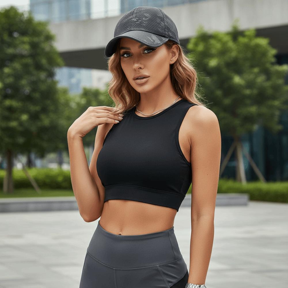 Breathable Perforated Summer Sun Hat Sun Protection Travel Sports Hat  For Women Men
