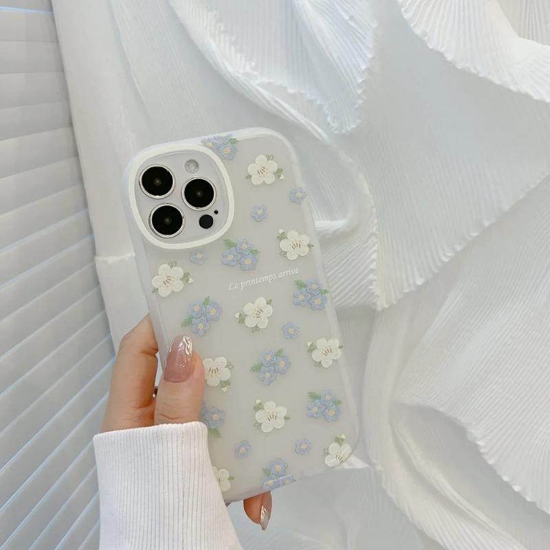 Colorful Flower Mobile Phone Case For iPhone 11 12 13 14 15 16 17 Pro Max 12 Mini 14Pro 13Pro TPU Soft Cover