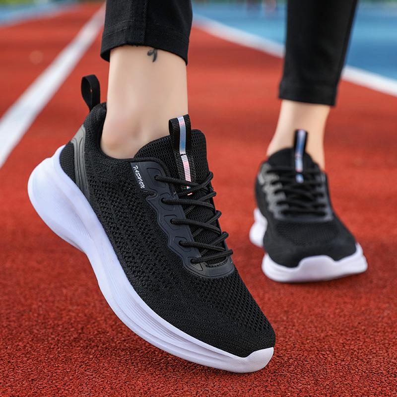 Manufacturer Flying Weaving Sports Women's Shoes 2025 New Lightweight, Breathable and Non-slip Soft-soled Running Shoes Casual Travel Shoes