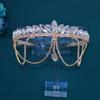 Tiare Bandeau en Strass Fait Main avec Pendentif pour Accessoires de Cheveux de Mariée (DZ051)