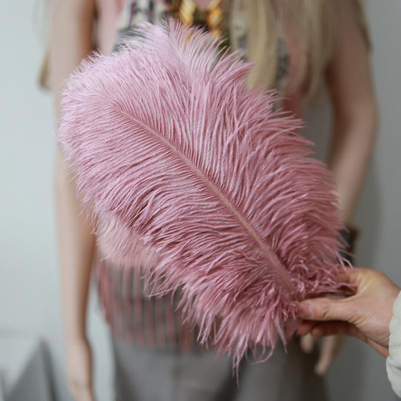Ostrich Feathers 30-35Cm Wedding Road Guide Table Flower Ornament Ostrich Hair Decorative Clothing Accessories Diy