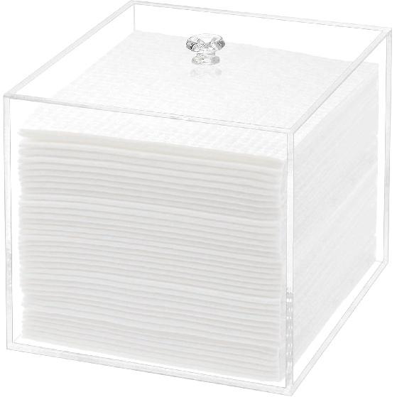 Disposable Face Towel Holder, Facial Towelettes Container Box, Acrylic Box for Facial Towels, Clear