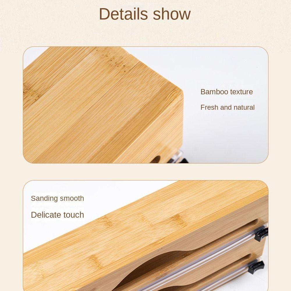 Wall Mounted Tin Foil Cutter 1/2/3 Compartment Wrap Dispenser Cling Film Cutter Box  Household