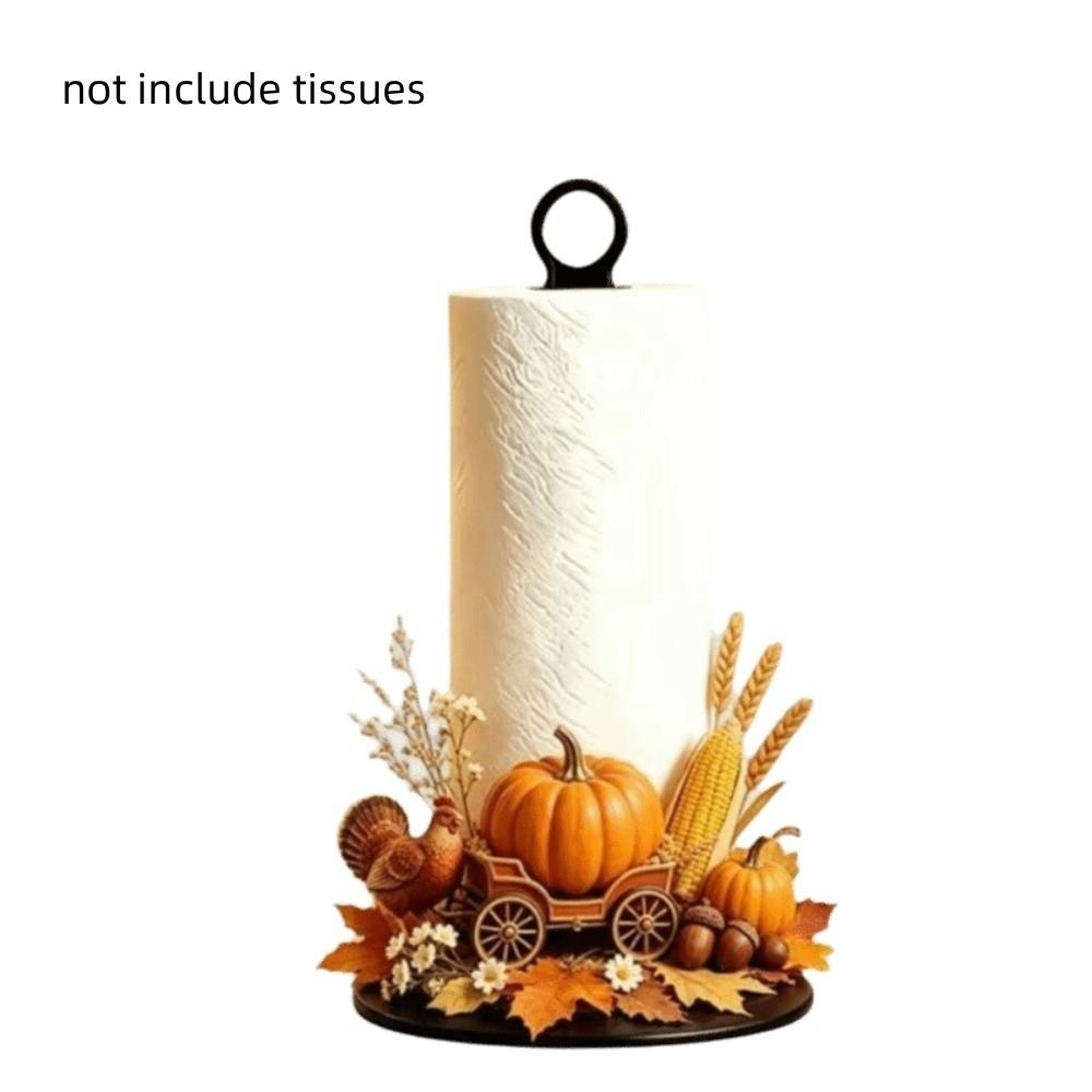 Acrylic Wood Base Christmas Paper Towel Holder Kitchen Roll Dispenser Christmas Holiday
