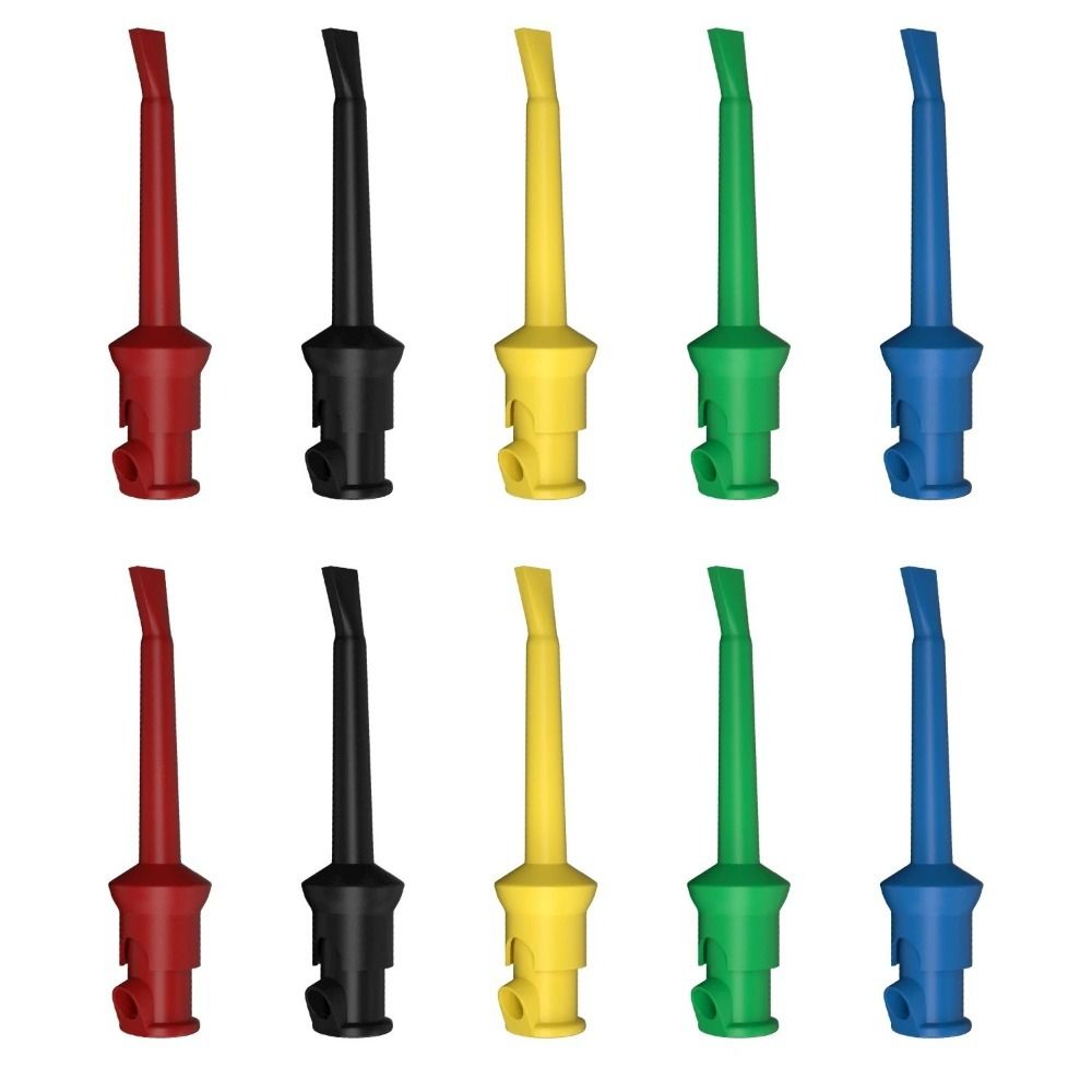 

10 шт. 10 шт. зажим для тестовых крючков DIY инструменты медный мини-захват одиночный тестовый зонд лаборатория