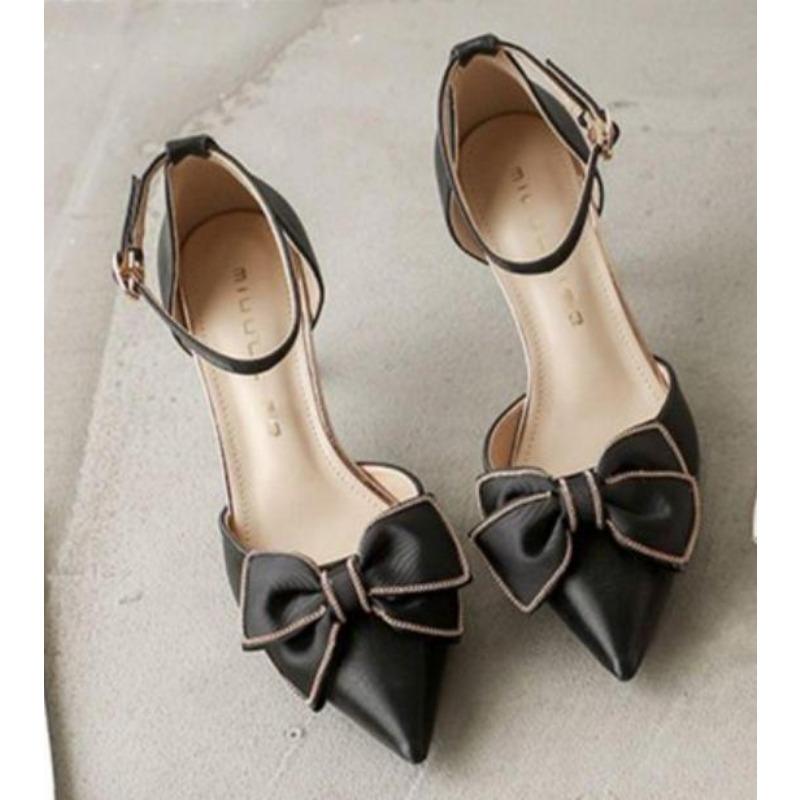 Zapatos de tacón medio Tacones Zapatos de mujer Tendencia Punta puntiaguda Mariposa Stilettos Vestido elegante Bodas Fiesta nupcial Blanco Diseñador