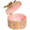 Handcrafted Enamel Butterfly Jewelry Case With Multi Functional Storage Space And Sturdy Metal Structure