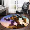 1pc Bumblebee5 Print Round Carpet Chair Round Carpet Suitable for Bedroom Living Room Home Decorative Carpet