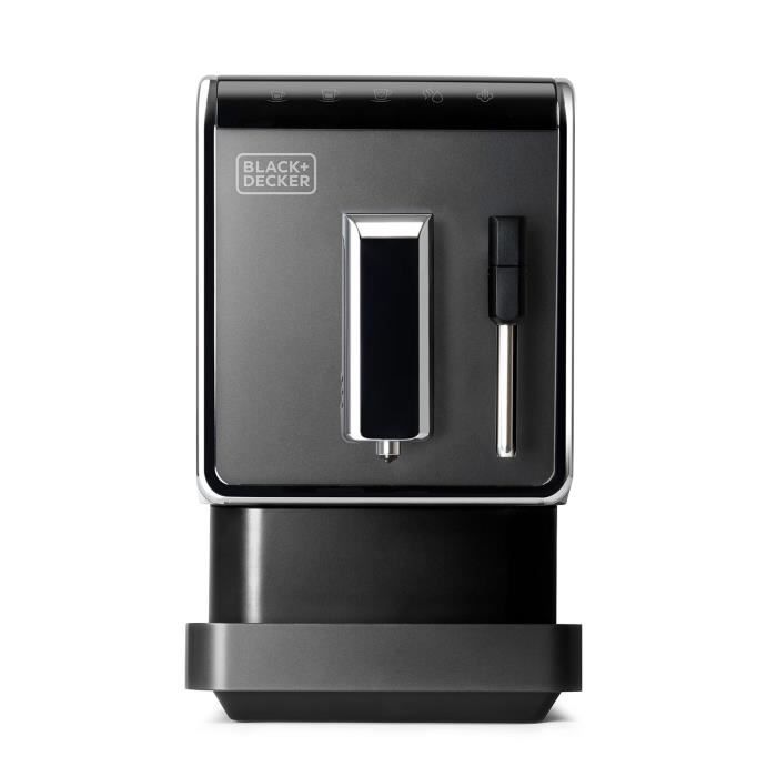 Machine À Café Automatique BLACK+DECKER BXCO1470E De 1470W, 19 Bars, 2 Tasses, Réservoir D'eau De 1,2L, Capacité Café De 160g