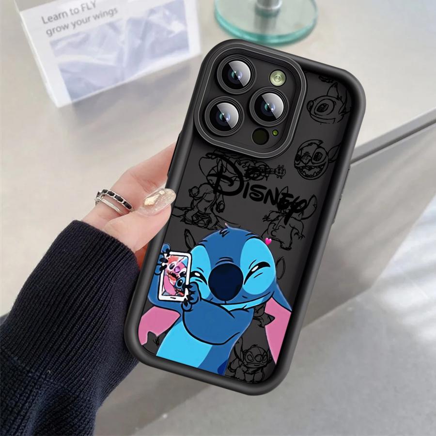Cartoon Stitch Cool Phone Case for Apple iPhone 15 16 Pro Max 13 14 Plus 12 11 Pro Plus Matte