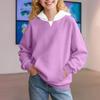 Winter Boy And Girls Solid Color Long Sleeved Hooded Sweatshirt Tops