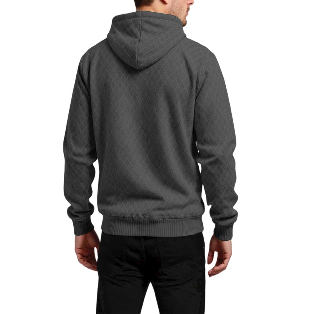 Men's  Loose  Leisure  American Style  Zipper  Multiple Pockets  Hooded Hood  Hoodie