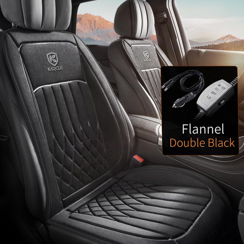 Flannel Heated Car Seat Cover 12V Expanded Area Heating Car Seat Prootector Universal Seat Pad Cushion Auto Interior Accessories