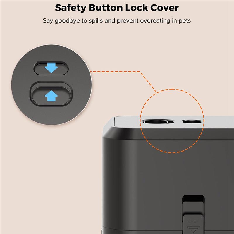 Automatic Cat Feeder 2L Automatic Pet Feeders For Cats And Dogs Food Dispenser For Dry Food Timed Cat Feeders  US Plug-A