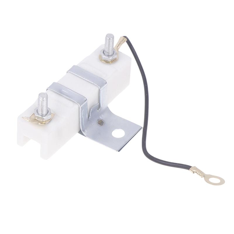 Wear-Resistance Device 1.5 Ohm Vintage Car Ballast Resistor, Metal Ceramic Ignition Coil Resistor for 60s-80s bianco