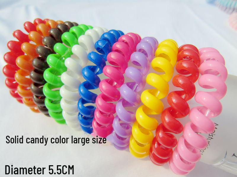 Candy-Colored Thick Bracelet-Style Hair Ring: Extra-Large Korean Rubber Band and Spring Headband Ornament