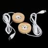 Light Warm/White Light Rotating Night Lamp Wooden LED Light Wood Light Base Lamp Holder Lamp Base