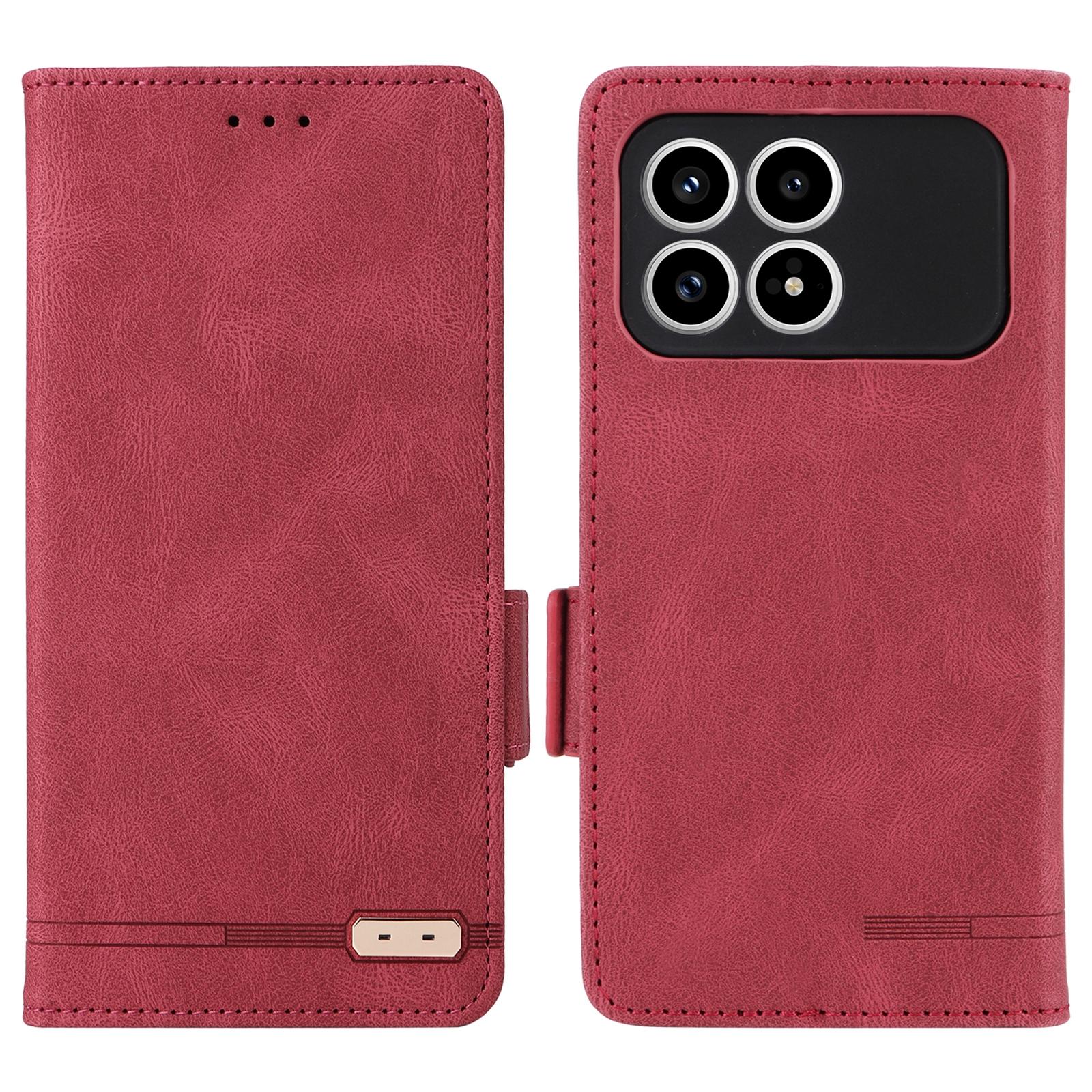 Чехол-бумажник с откидной крышкой для Xiaomi Redmi K90 5G / Poco F8 Pro с декоративной фурнитурой