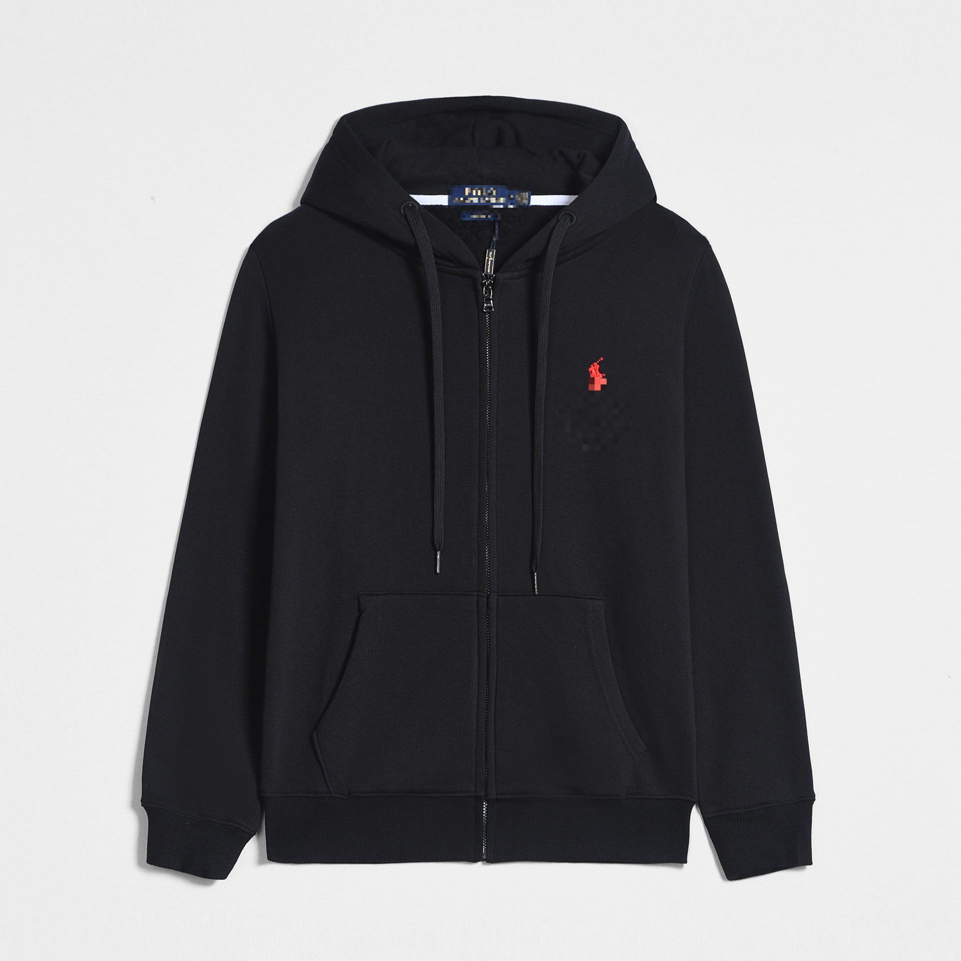 Wish Today RL Heren Plus Size Hooded Vest: Dun, Effen Kleur, Pony Borduurwerk, Rits Sweatshirt voor Lente & Herfst Medium