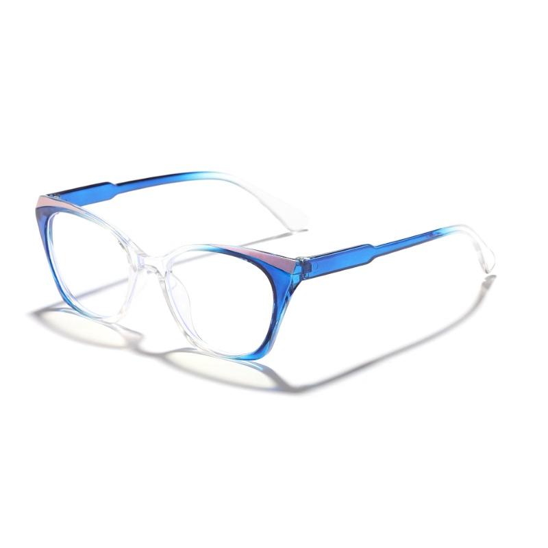 Fashion Cat's Eye Collide Color Anti Blue Light Glasses Men Women Retro PC Frame Outdoor Travel Party Eyeglasses