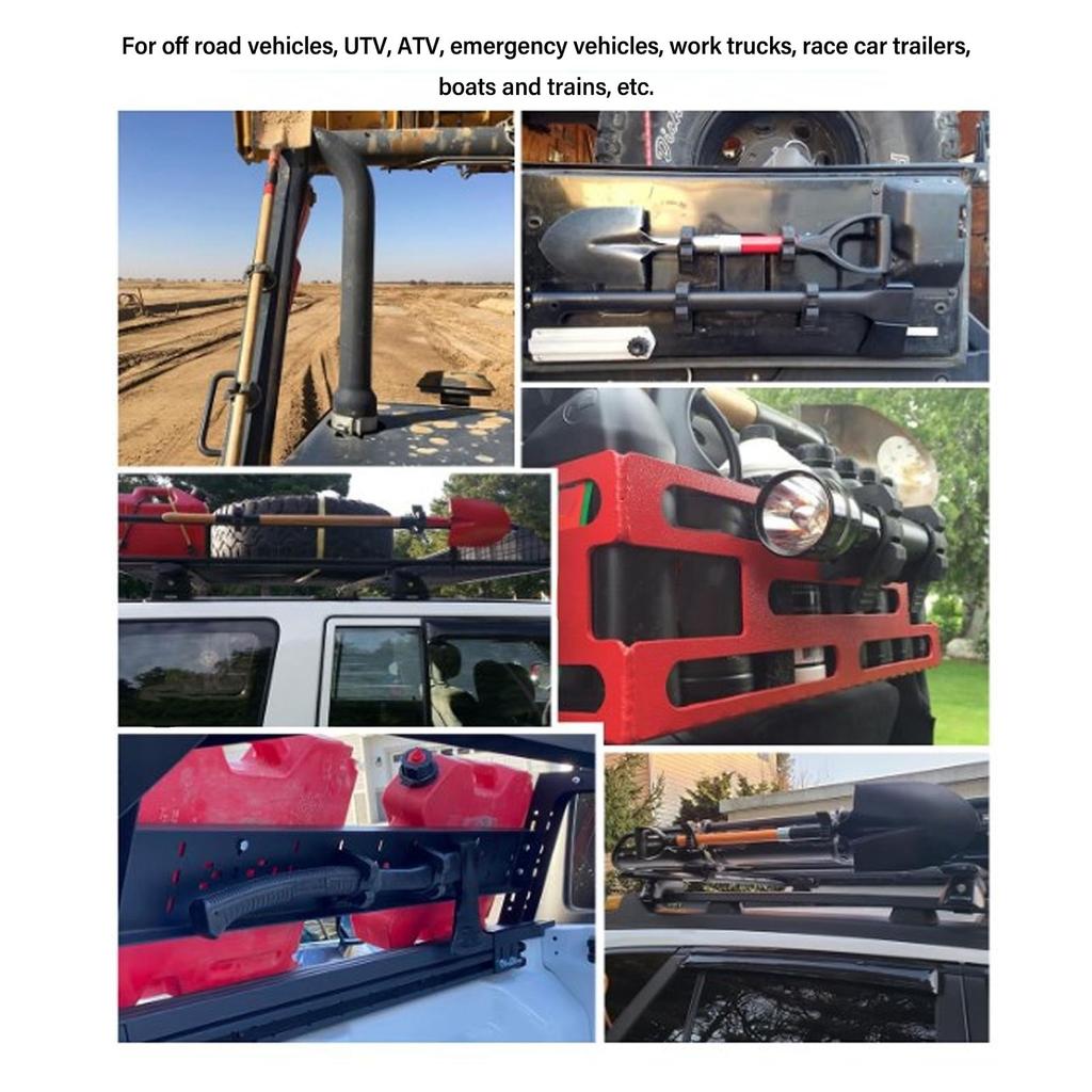 Rubber Clamp Mount Quick Release Clamp Rustproof Versatile Anti Aging 1 To 1.5in Adjustable Securely Fixed for Boat Train