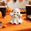 Desktop Ornament Halloween Ghost Figurine, 3D Printed Cute Face Statue, Spooky Funny Gift Tabletop for Shelf, Desk, Home Party Decor Desk Accessories