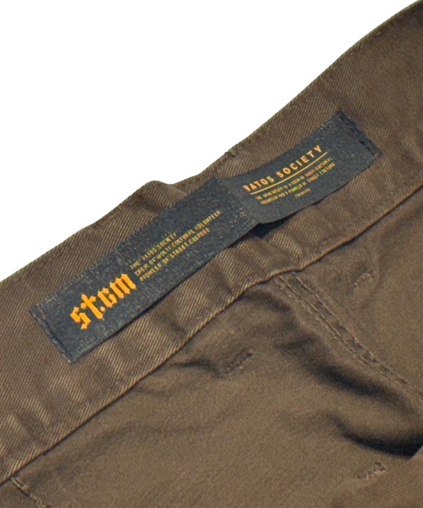 STIGMA Washed Belt Curved Pants Brown
