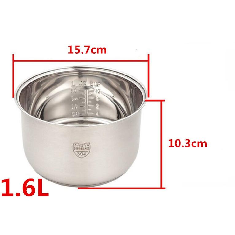 Non Stick Cooking Pot 304 Stainless Steel Rice Cooker Inner Container Replacement Accessories Food Rice Cooker POT