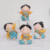 4pcs Creative Office Desktop Cute Palace Maid Decoration Ornaments Palace Grid Car Supplies Cartoon Dolls Decompression Ornament