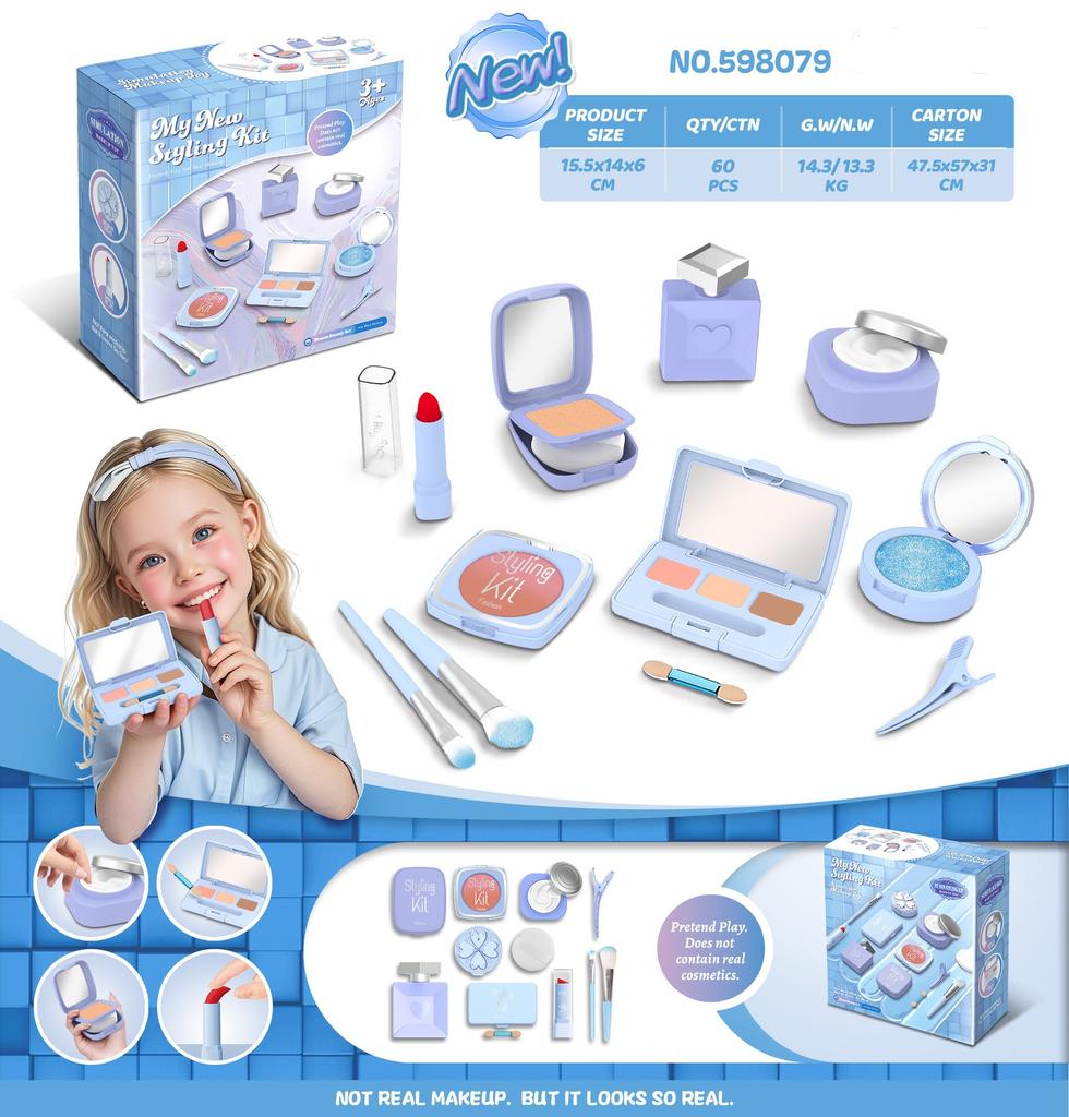 Simulation Makeup Accessories Toy Girl Dressing Princess Play House Set Can Not Be Applied Blush