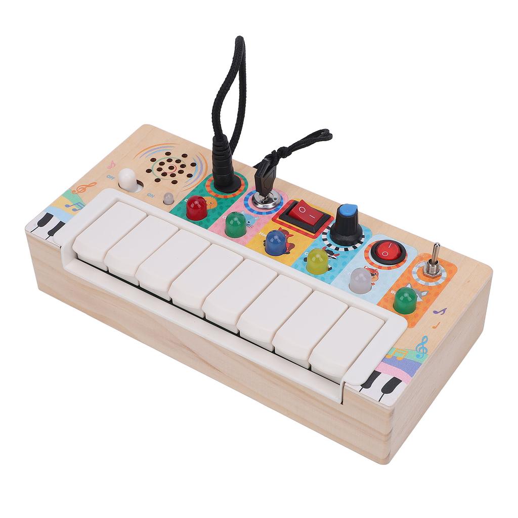 Electronic Board Toy for Toddlers Multifunctional Wooden Piano Practice Board for Early Education Da