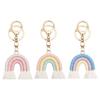 Hand-woven Rainbow Pendant Bohemian Fringed Bag Pendant Mini Cute Keychain Pendant
