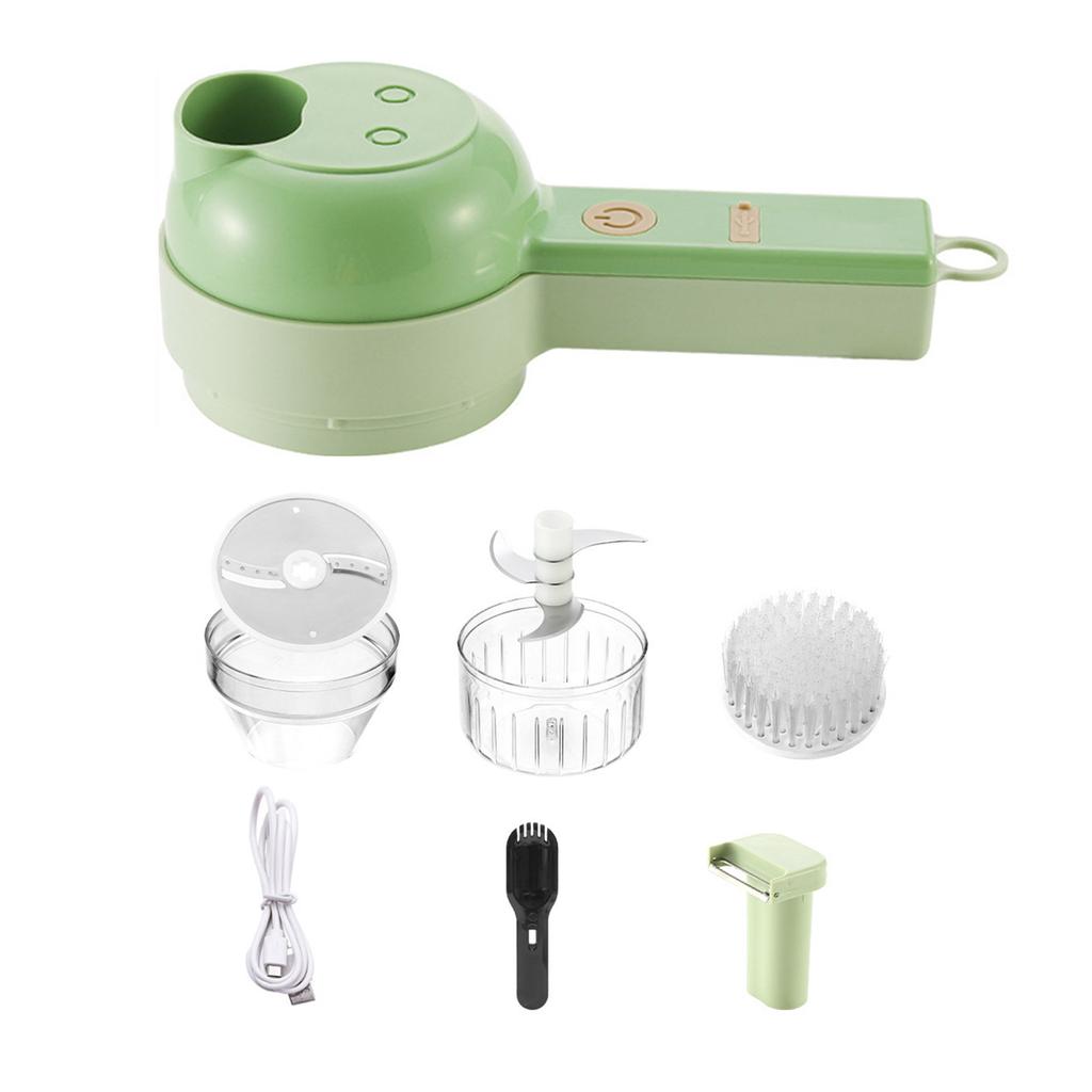 Multifunctional Vegetable Cutter 4 in 1 Handheld Electric Vegetable Cutter Set