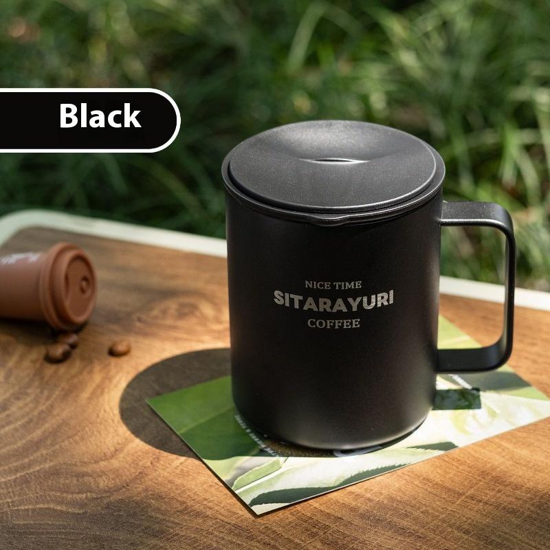 Przenośny kubek termiczny ze stali nierdzewnej, termos próżniowy, kubek na zimne i gorące napoje z uchwytem, kubek samochodowy, termiczny kubek podróżny, kubek izolowany na kawę