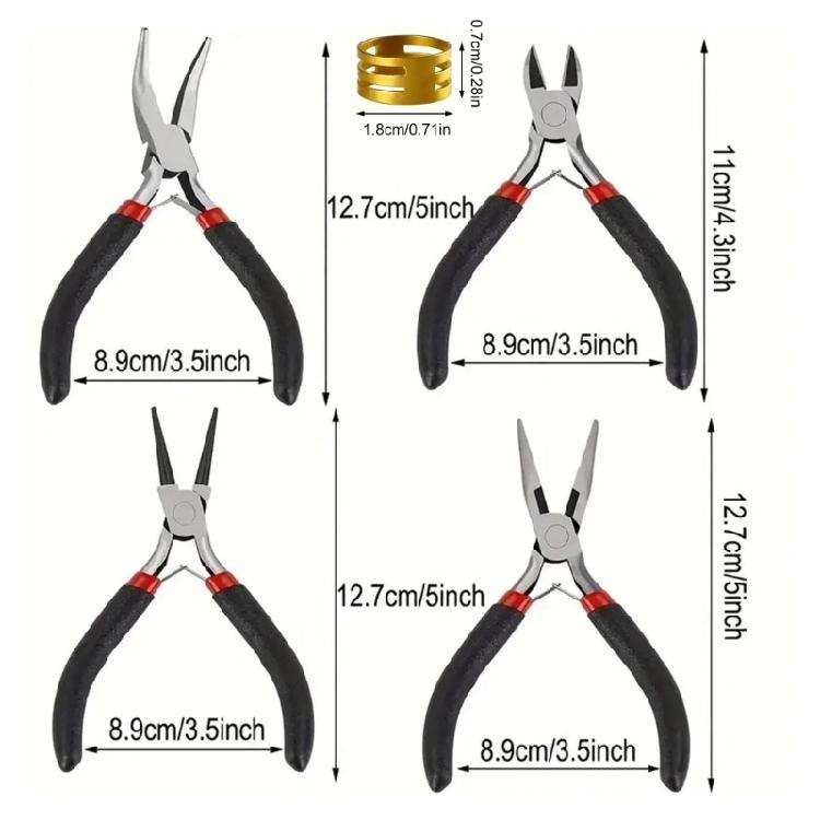 Multipurpose Jewelry Pliers Set Sturdy Steel Tool Set Practical Accessory for Elegant Designs Jewelry Making Work