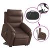 Recliner Chair with Lift Function Electric Brown Faux Leather