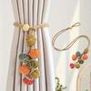 2pcs Bohemian Style Curtain Bundle Colorful Bead Accents Compact for Small Spaces Decor - Ideal Holiday Gift for Christmas